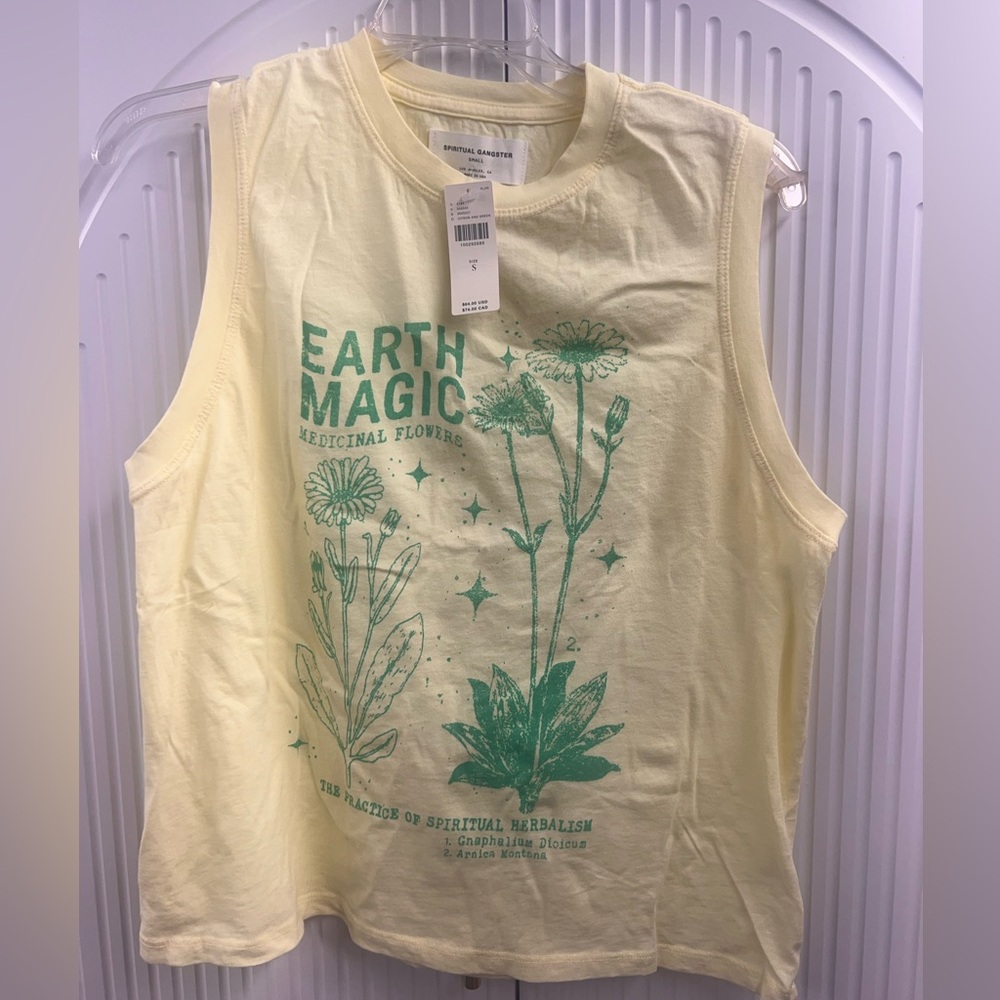 Anthropologie Spiritual Gangster Citron Sleeveless Tee